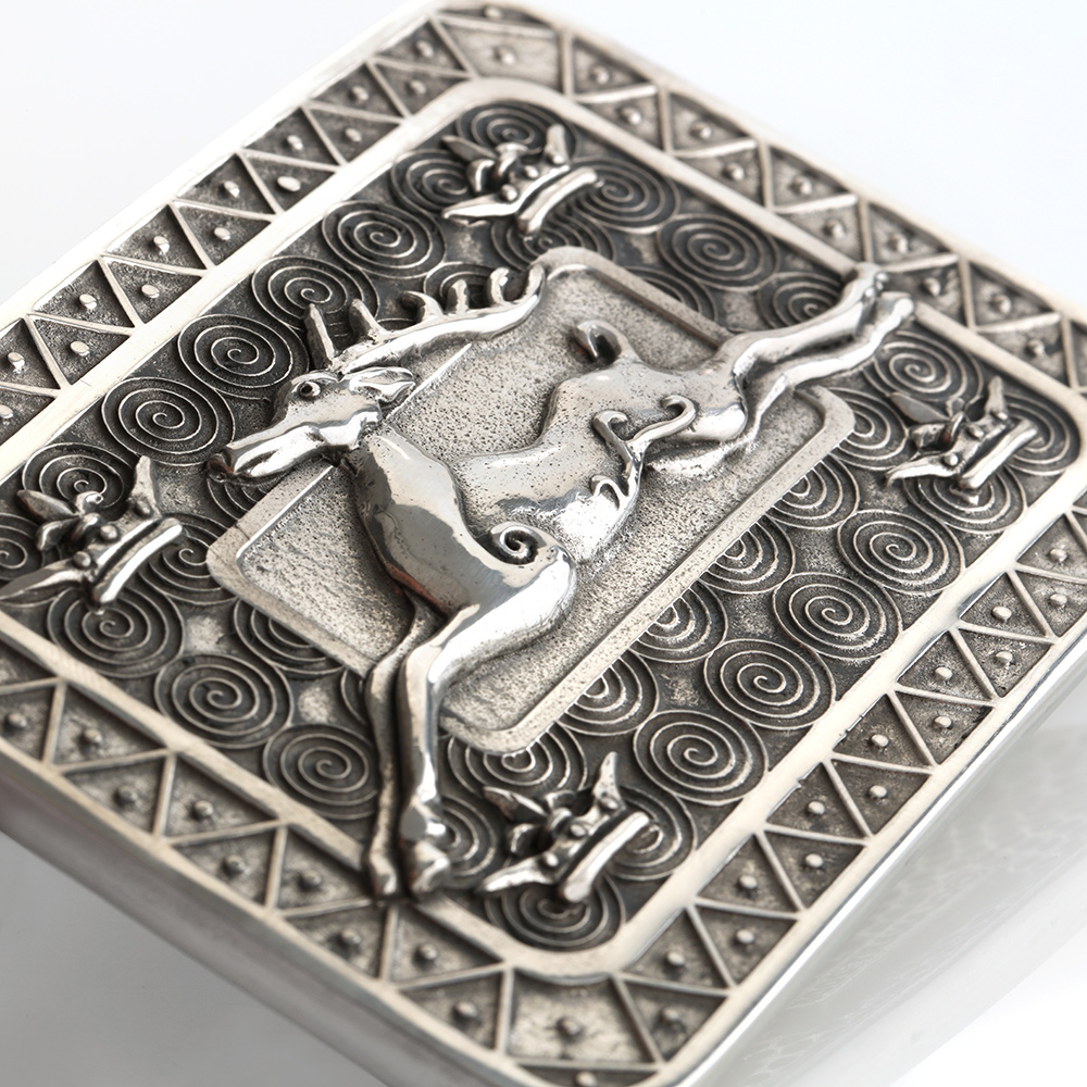 kilt-buckle-guertelschnalle-clanart-014 Stag & Crown Kilt Gürtelschnalle - Highland Hirsch & Krone - Handgefertigt