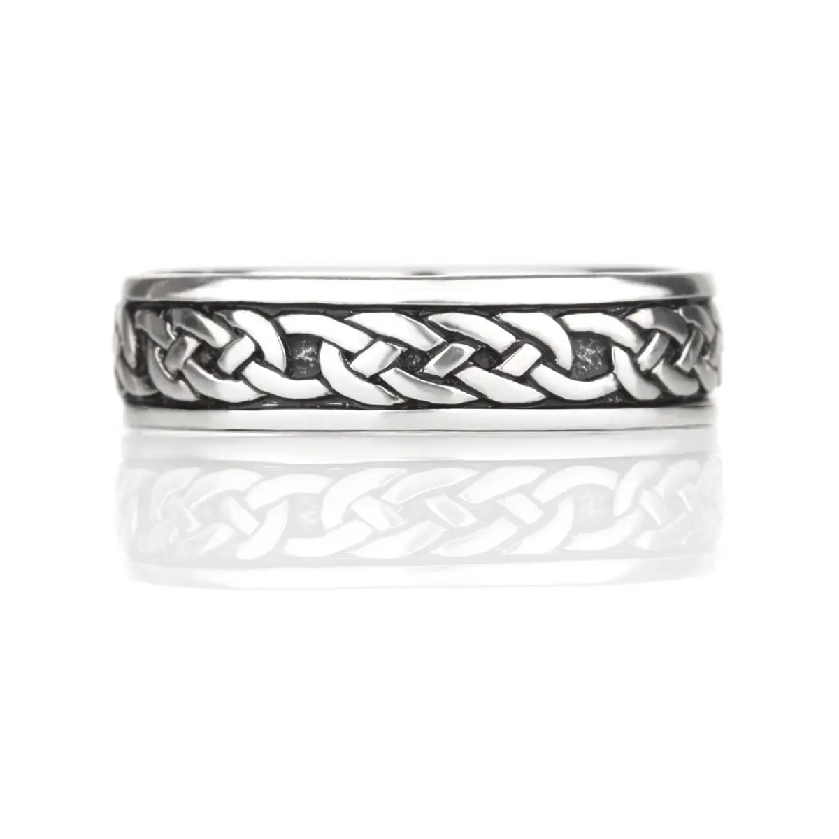 Ring-Claddagh-keltisch-irland-irisch-damen-silber-002 Damen Claddagh Ring mit keltischen Ornamenten – Handgefertigt in Irland