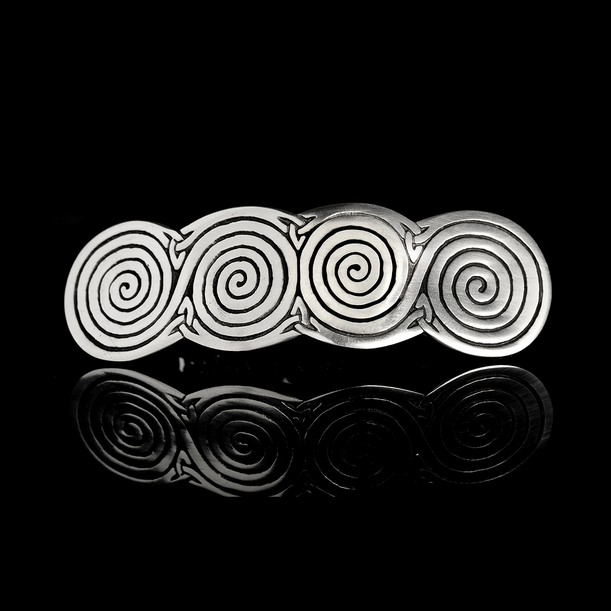 Celtic Spirals - Keltische Haarspange - handgefertigt in England