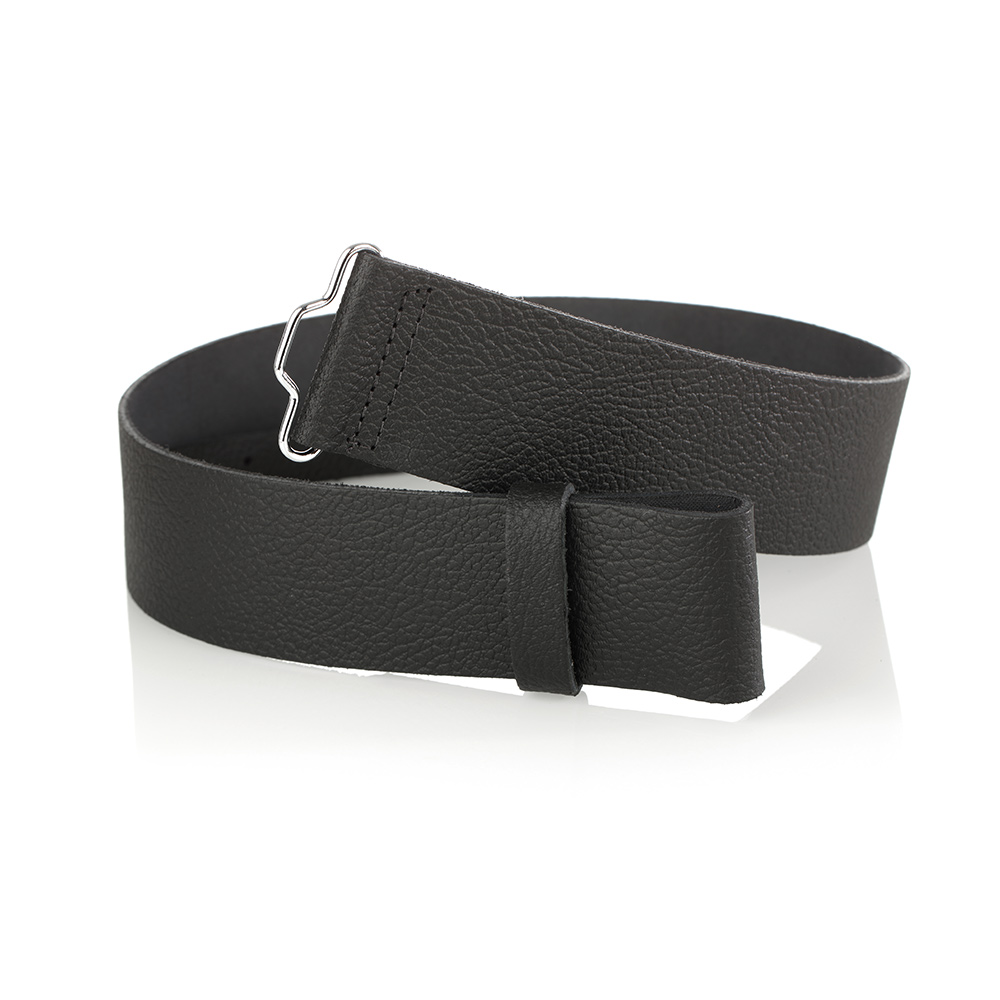 kilt-belt-guertel-schwarz-leder-011 Traditioneller Leder Kiltgürtel mit Riemen - Rinderleder schwarz - handgefertigt in Schottland