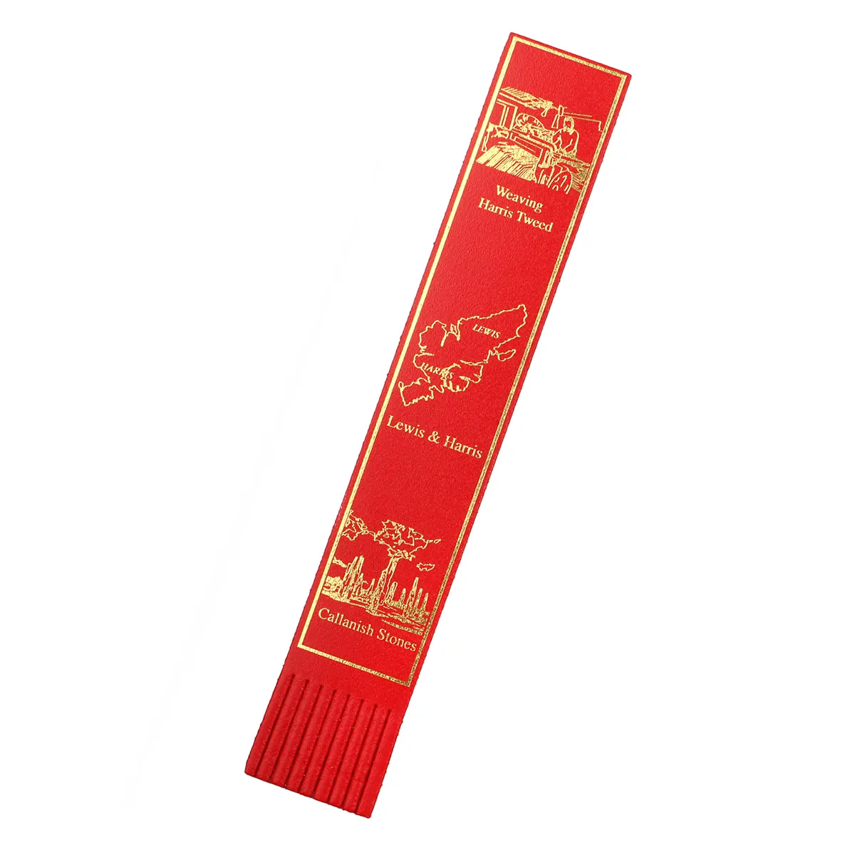 Lewis and Harris - Lesezeichen aus Leder in Rot - Made in Scotland
