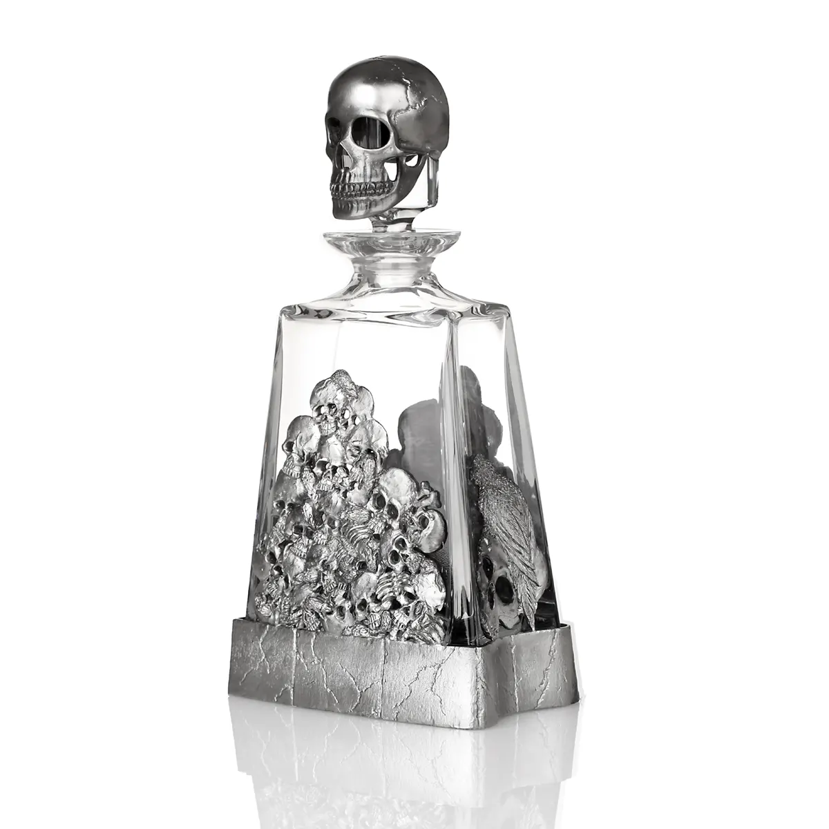 Skull Decanter - Handgefertigte Totenkopf Whisky Karaffe aus England