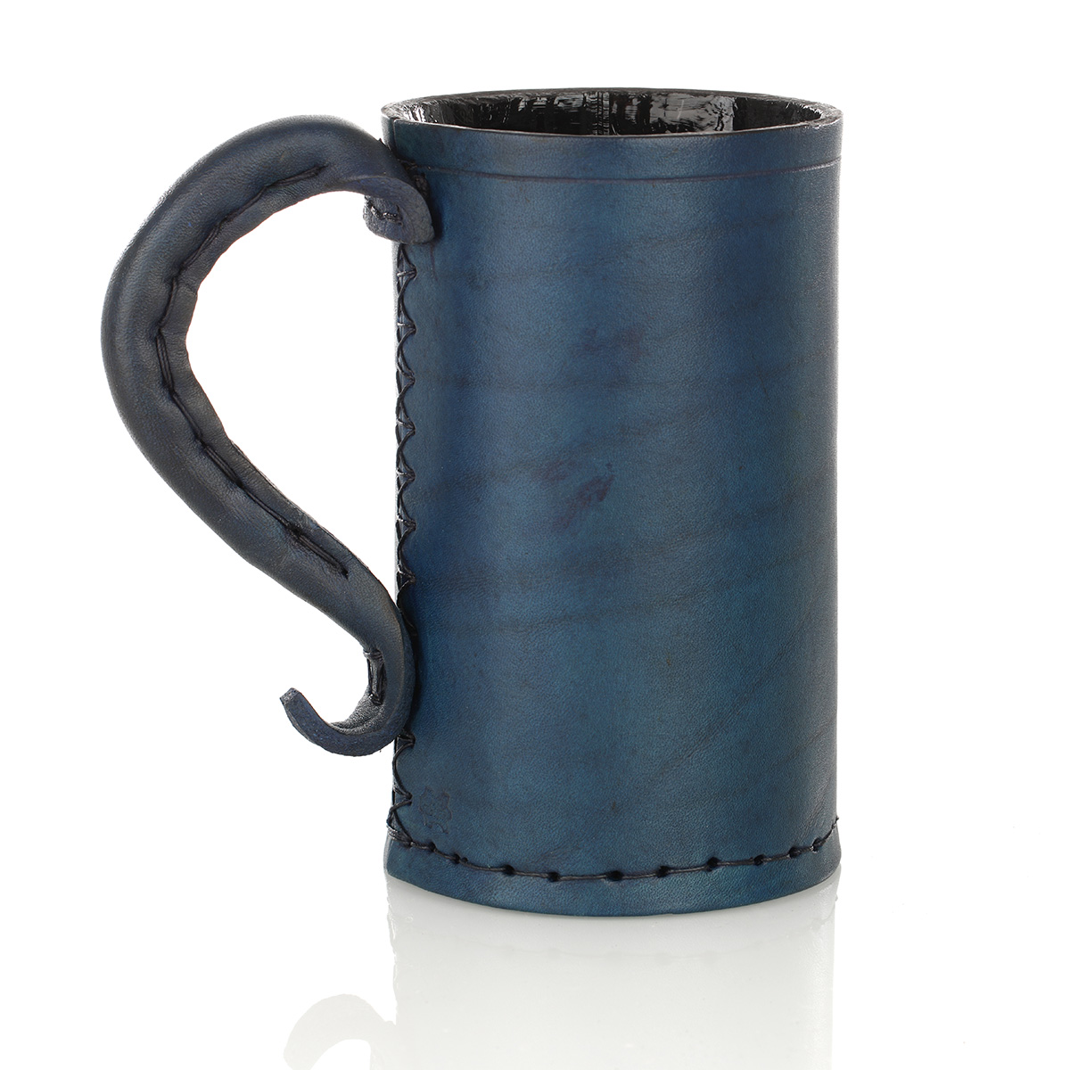 Medieval Jack - 1 Pint - Mittelalter Leder Bierkrug aus England - blau
