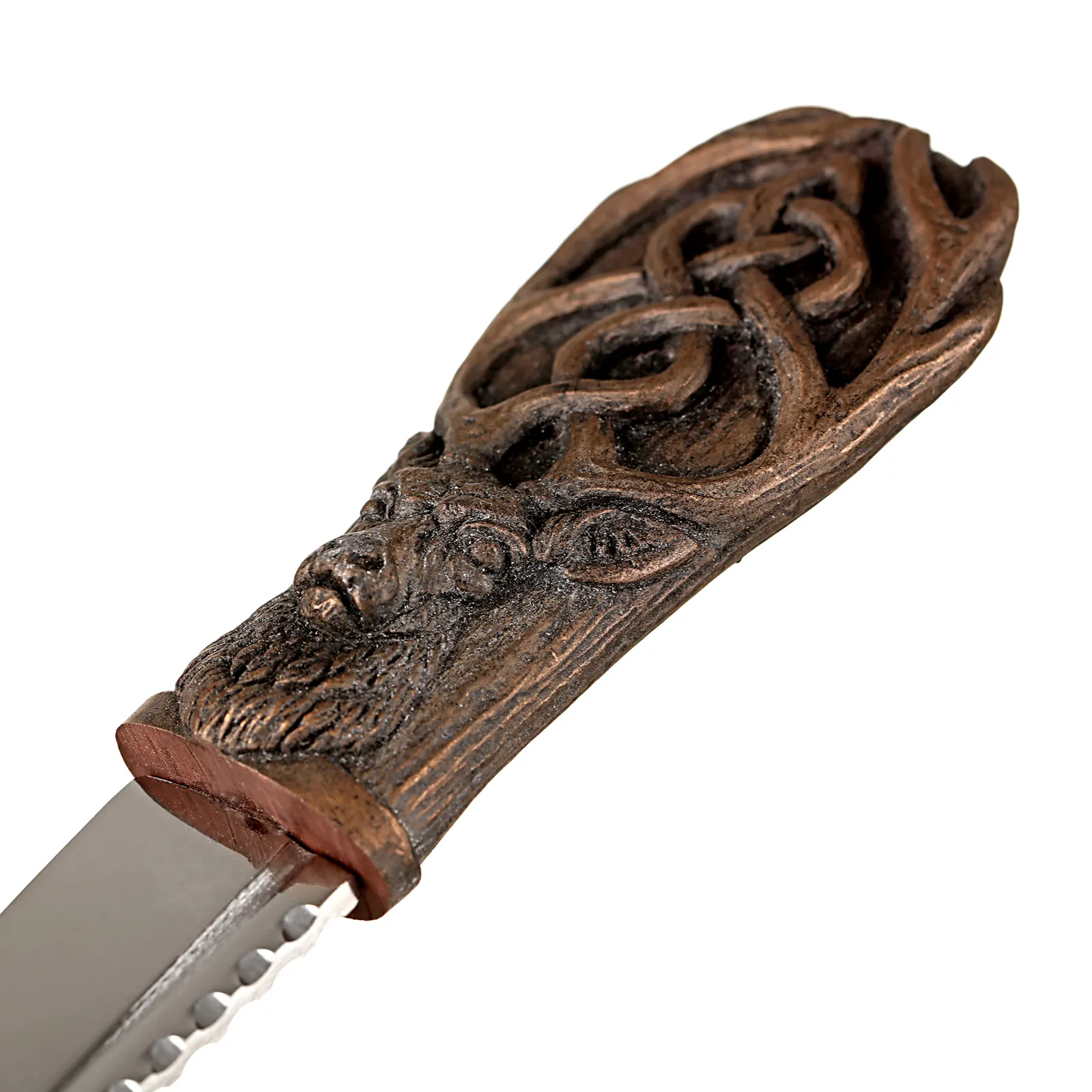 Schottischer Highland Stag Sgian Dubh mit Edelstahlklinge & Lederscheide