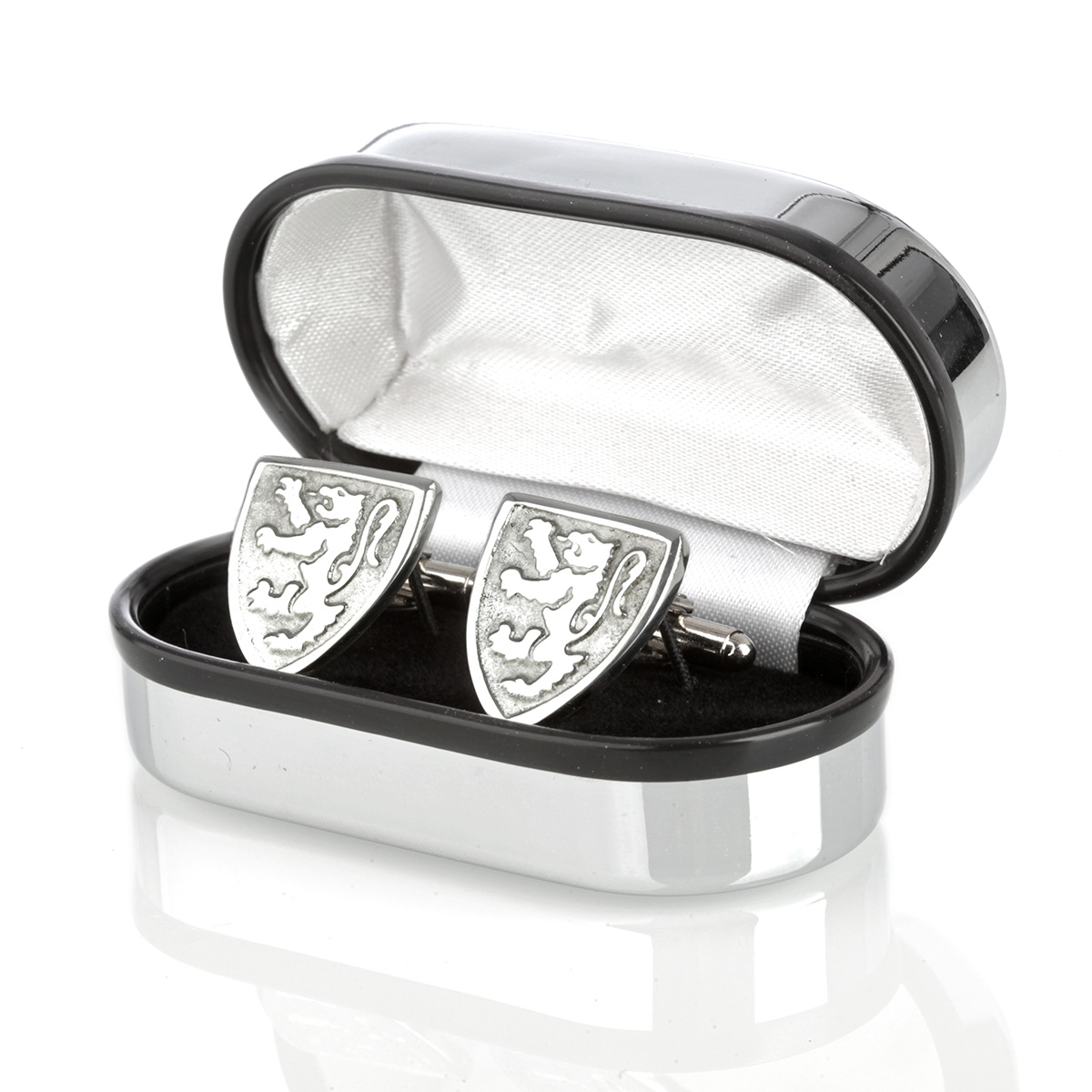 keltisch-schottisch-manschettenknopf-cufflink-001558be2b17b586 Lion Rampant - schottischer Löwe - Edle Manschettenknöpfe aus Schottland