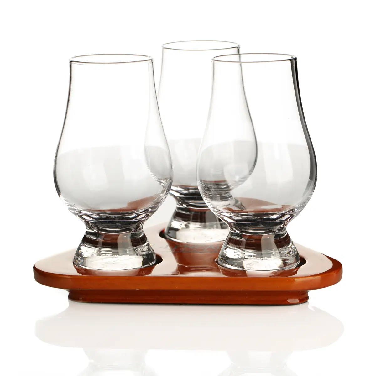 Glencairn Flight Tray Tasting Set - 3 Whisky Gläser mit Eichentablett