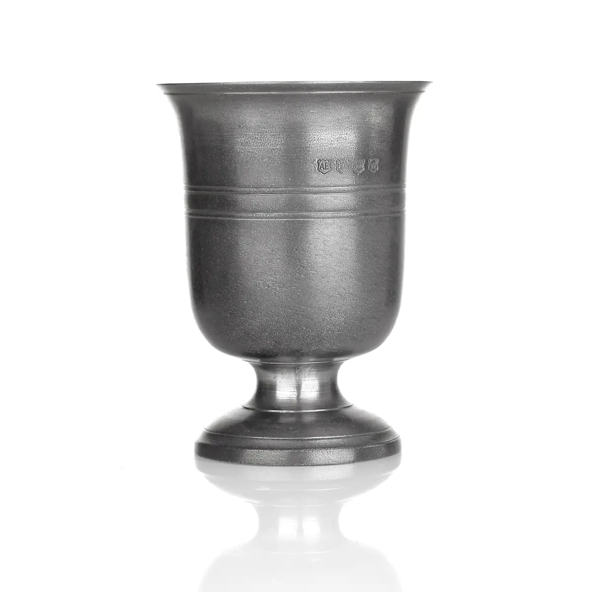 weinkelch-mittelalter-tudor-goblet-zinn-antik-pint-001 Tudor Goblet - 1 Pint Mittelalter Weinkelch aus England - Zinn antik