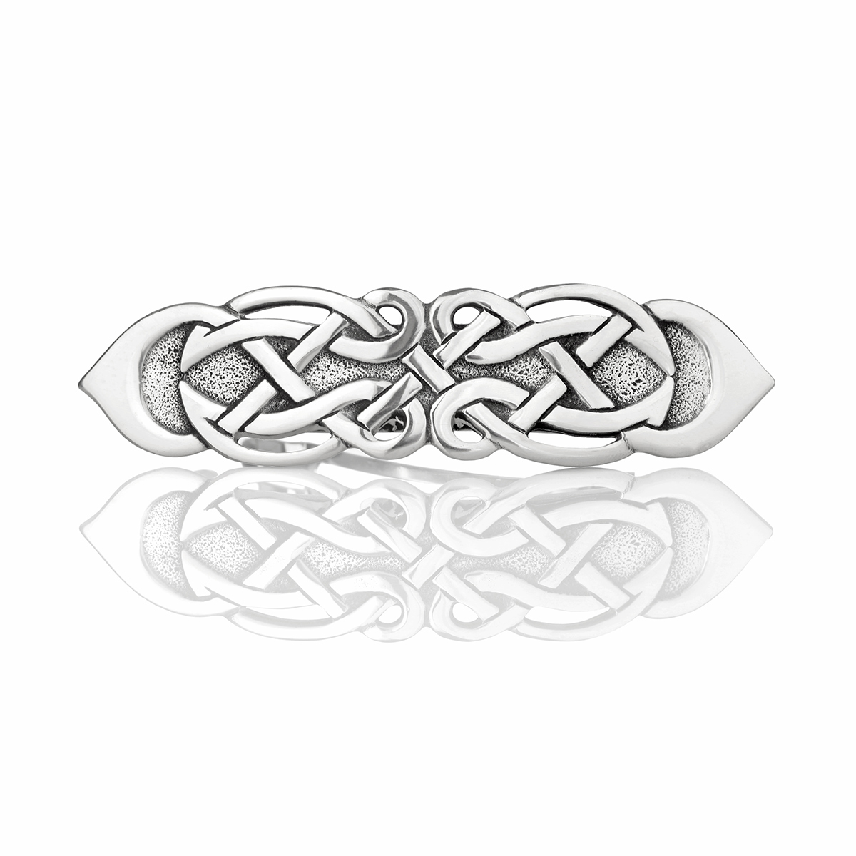 Haarspange-keltisch-silber-england-celtic-006 Interwoven Knotwork - Haarspange aus England - keltische Knoten & Ornamente
