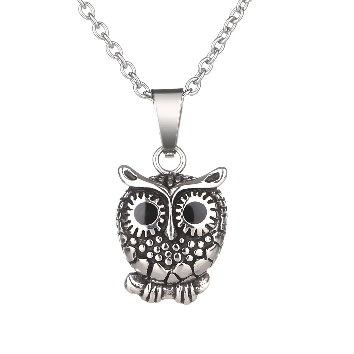 Scottish Owl - schottische Eule als Kette aus Edelstahl & Kristall Scottish Owl - schottische Eule als Kette aus Edelstahl & Kristall