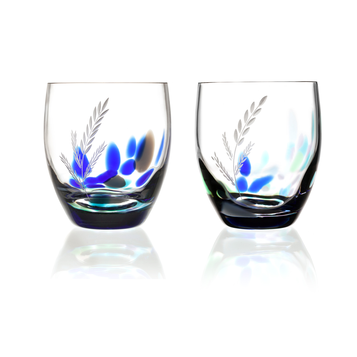 2 x Wild Atlantic Whiskey Tumbler - Handgefertigtes Kristallglas aus Irland