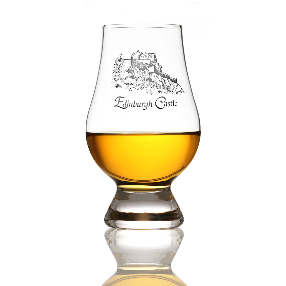 Glencairn Whisky Tasting Glas mit Gravur  'Edinburgh Castle'