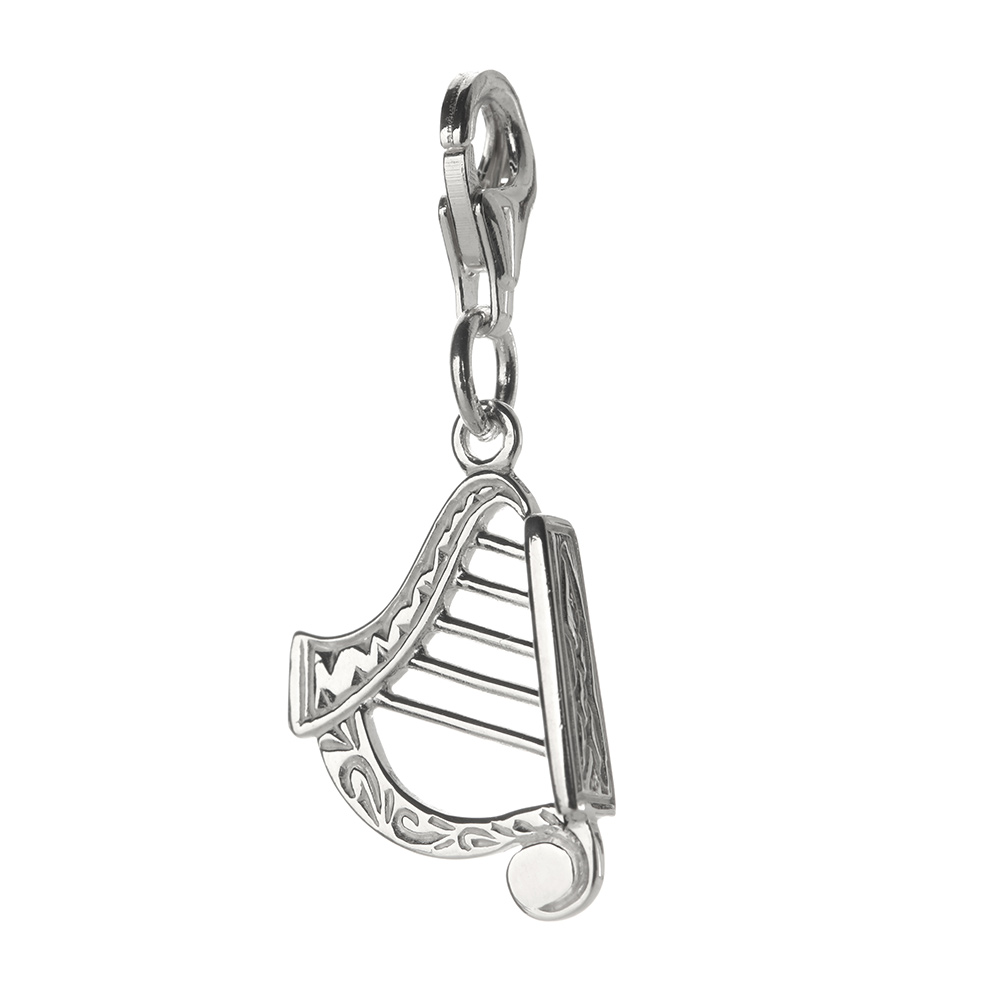 Celtic Harp Charm aus Irland - Keltische / irische Harfe aus Sterling Silber