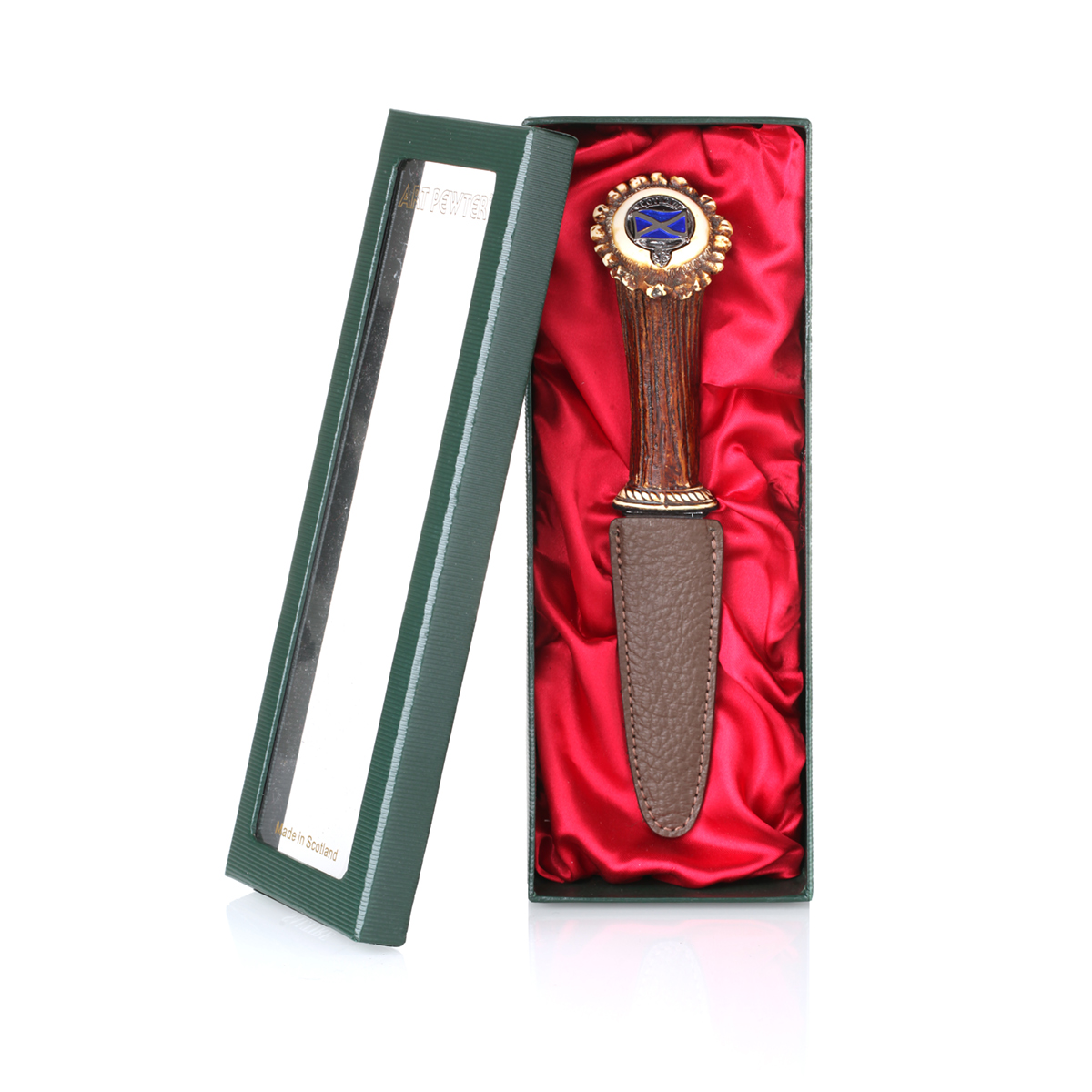 sgian-dubh-highland-kilt-schottland-saltire-007 highland Saltire Sgian Dubh - Schottische Flagge- Edelstahl mit Lederscheide