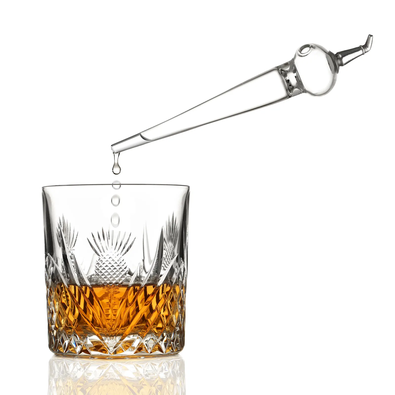 Whisky Pot Still Wasserpipette - Kristallglas & Zinn handgefertigt in England Whisky Pot Still Wasserpipette - Kristallglas & Zinn handgefertigt in England