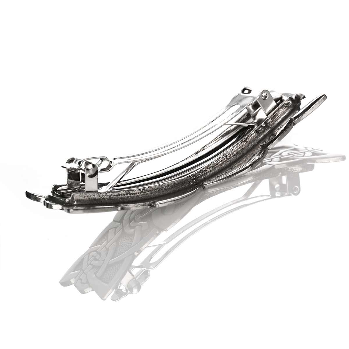 haarspange-keltisch-zinn-silber-knoten-002 Celtic Ornaments - Keltische Haarspange aus England