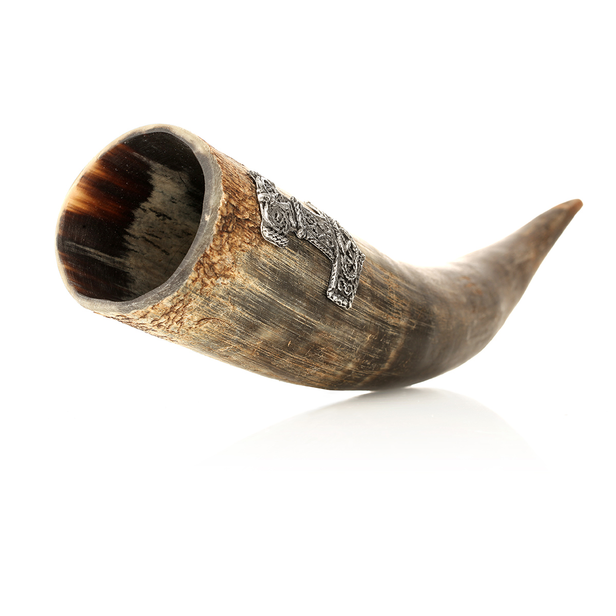trinkhorn-wikinger-thors-hammer-mjoelnir-008GKoZDYPngF5DQ Mjölnir Rå - Thors Hammer Trinkhorn - ca 0,5 Liter - Rinderhorn Natur / Roh
