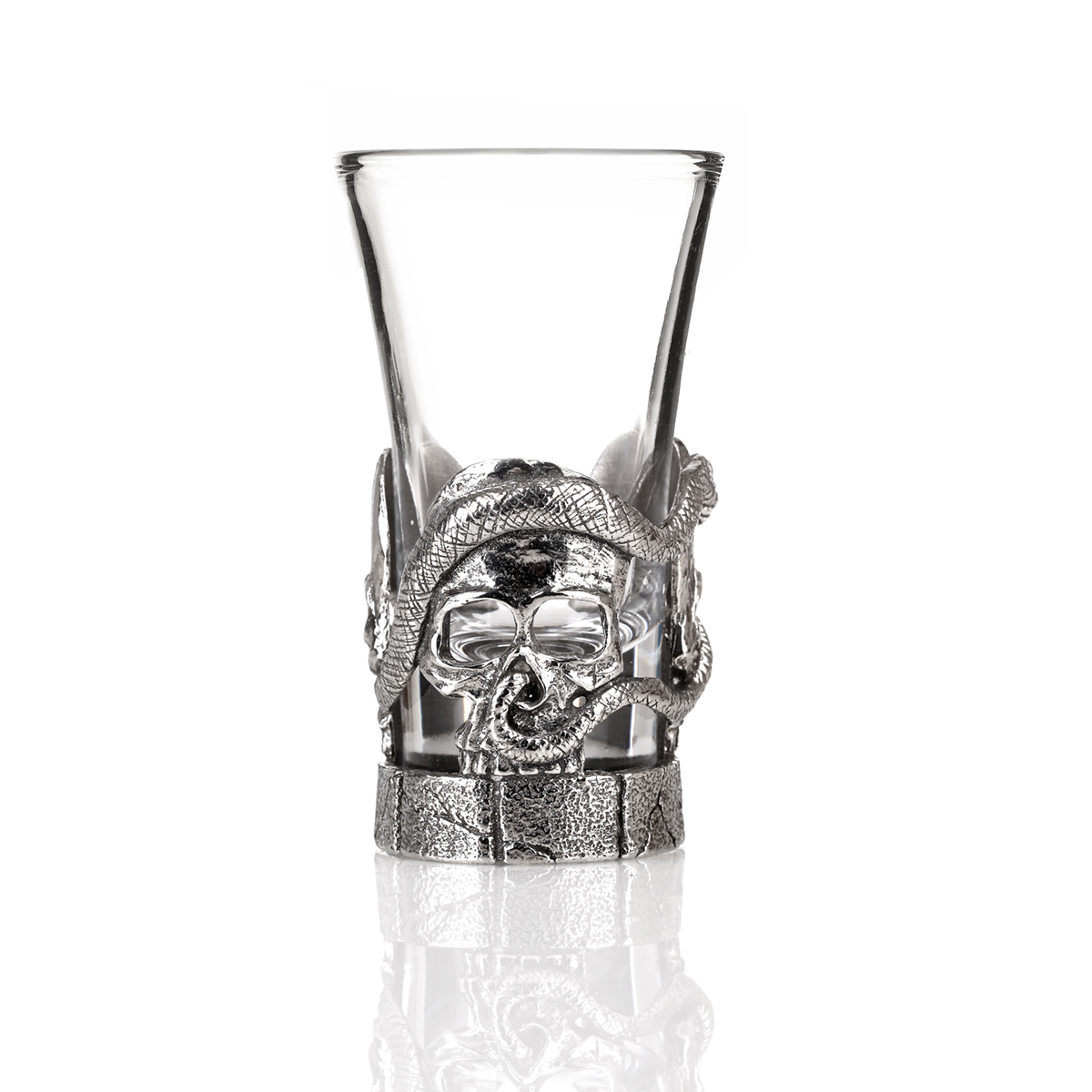Skull Shotglas - Handgefertigtes Totenkopf Schnapsglas aus England