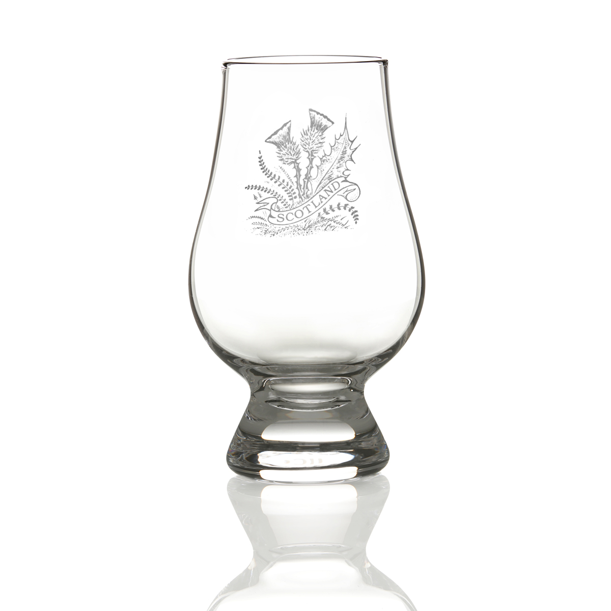 Glencairn Whisky Tasting Glas mit Gravur  ' Scotland' & Schottische Distel