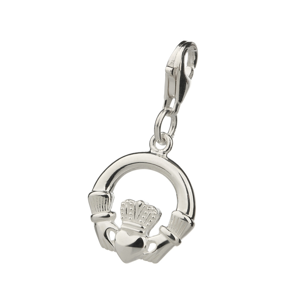 Claddagh Ring -  Das irische Symbol der Liebe als Charm aus Sterling Silber