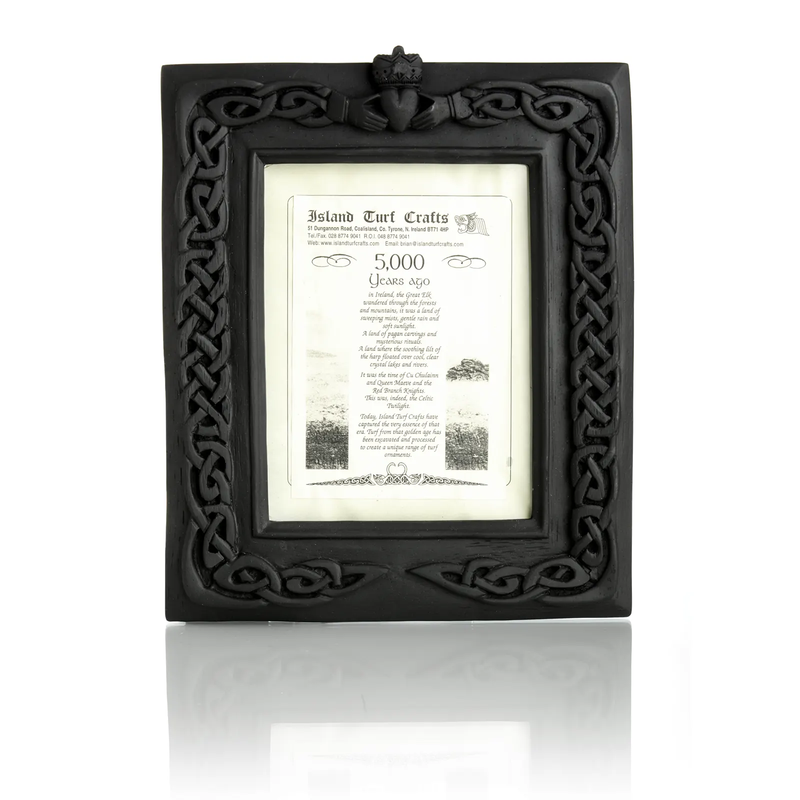 Irischer Claddagh Bilderrahmen - 15 x 20 cm - Handgefertigt in Irland Irischer Claddagh Bilderrahmen - 15 x 20 cm - Handgefertigt in Irland