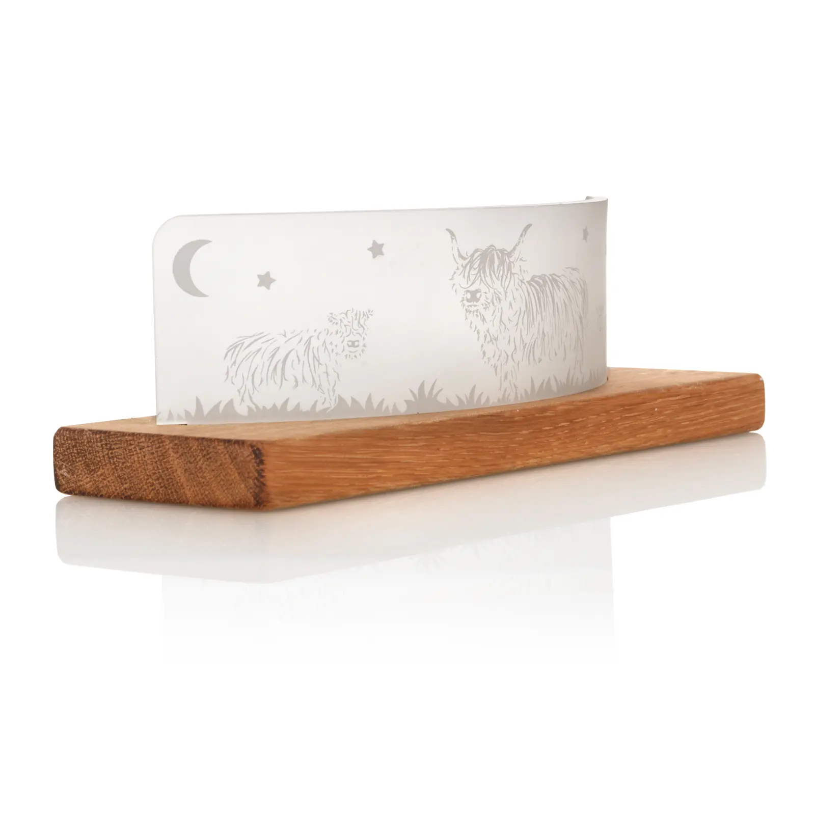 Coo Family Large - Highland Cow Teelichthalter aus recyceltem Whiskyfass Coo Family Large - Highland Cow Teelichthalter aus recyceltem Whiskyfass