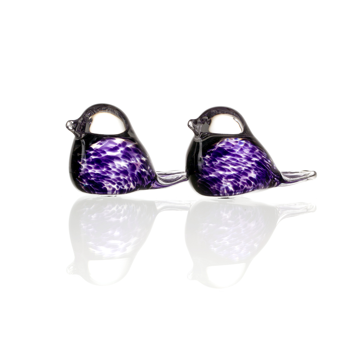 Celtic-love-birds-kristall-glas-irland-wild-heather-001 Wild Heather Love Birds - 2 handgefertigte Kristallglas Vögel aus Irland