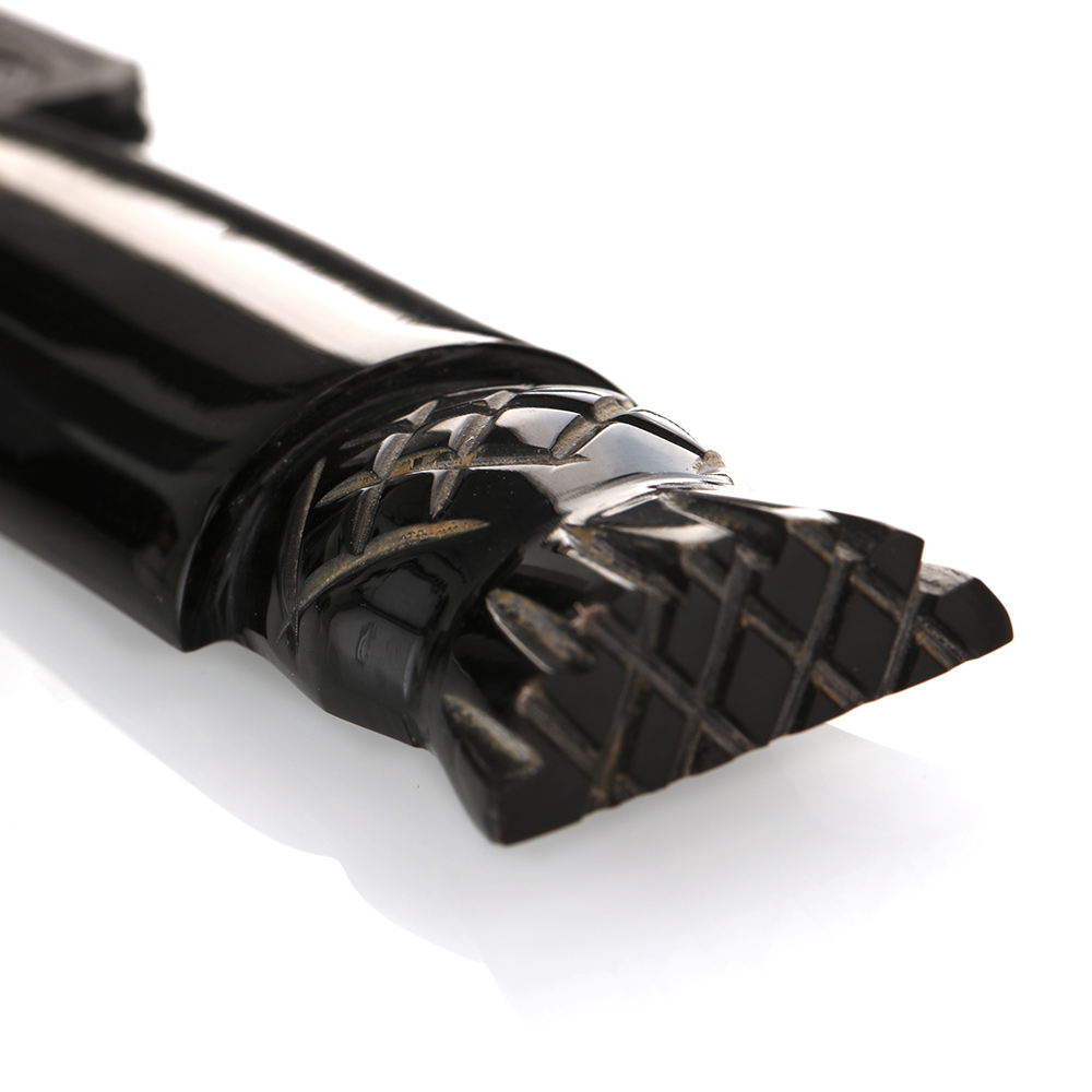 Highland Sgian Dubh - Schottische Distel - Horn & Edelstahl mit Lederscheide