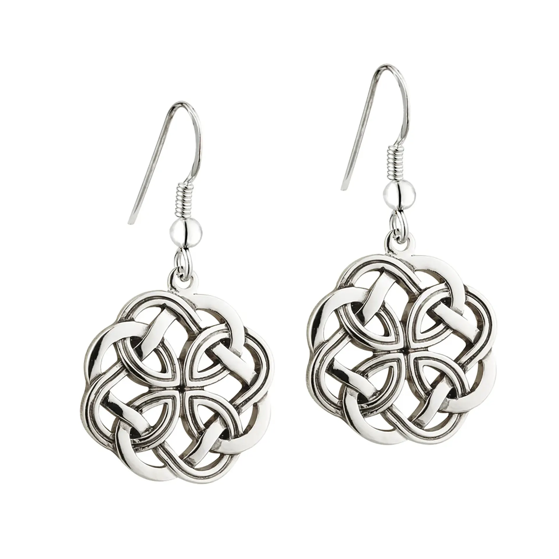 Keltische Knoten-Ohrhänger aus Edelstahl - Handgefertigt in Irland
