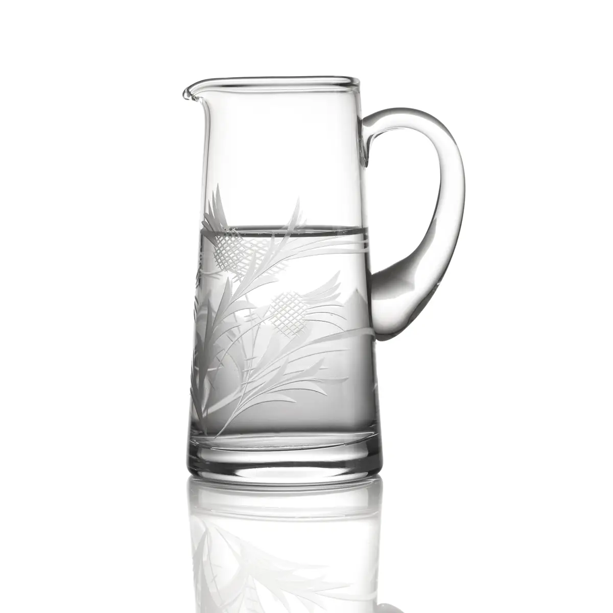 karaffe-wasser-whisky-kristall-glas-schottland-distel-thistle-002 Flower Of Scotland Water Jug - Whisky Wasserkrug / Karaffe aus Kristallglas