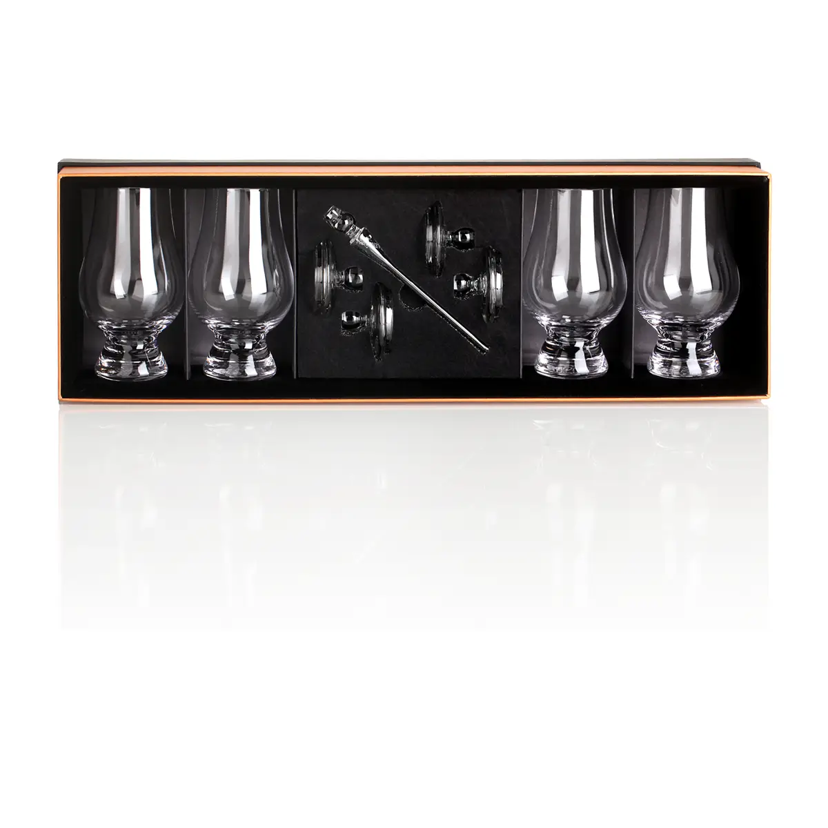 The Glencairn Glass Tasting Pack - 4 x Glencairn Glas mit Caps & Pipette im Geschenkkarton