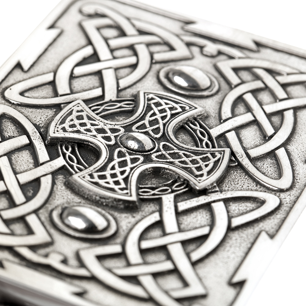 Northumberland Cross Kilt Gürtelschnalle  - Keltisches Kreuz mit Ornamenten