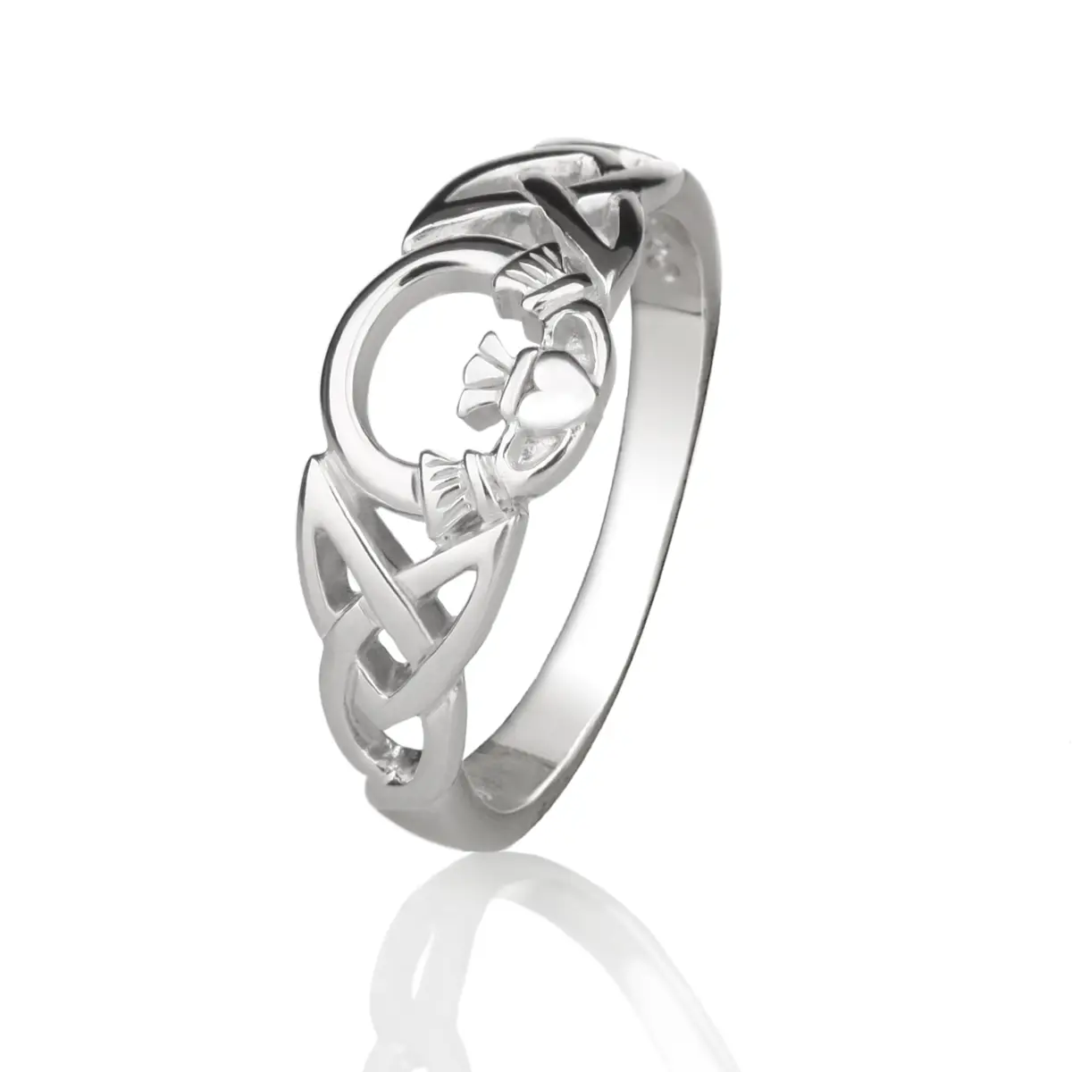Keltischer Claddagh Ring aus Sterling Silber - handgefertigt in Irland