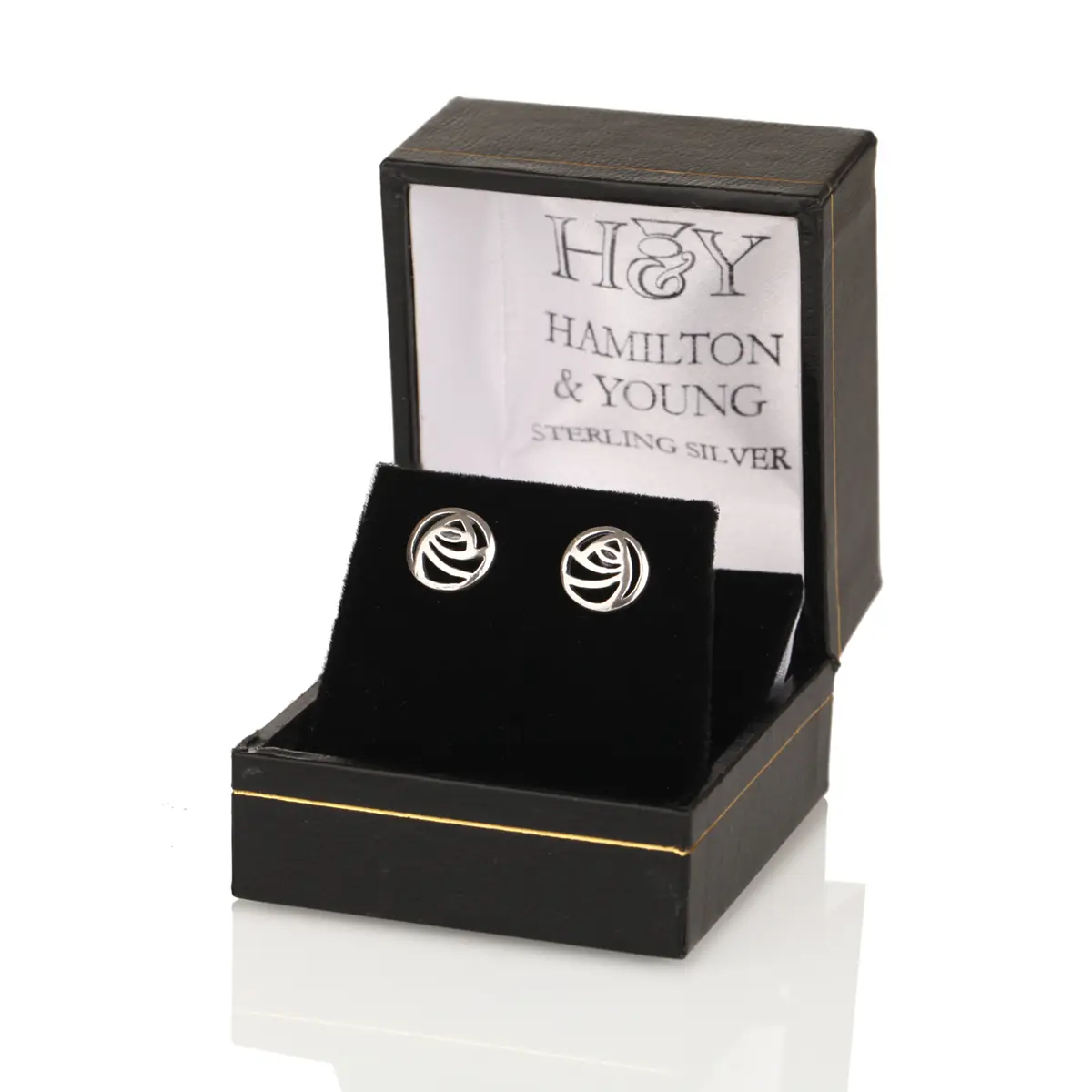 ohrstecker-ohrringe-Charles-Rennie-Mackintosh-schottland-silber-001 Mackintosh Glasgow Rose Ohrstecker aus Sterling Silber - Made in Scotland