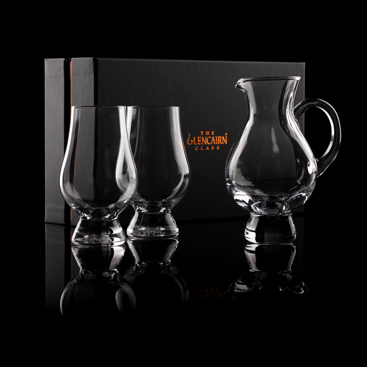 glencairn-whisky-glas-wasser-krug-geschenk-set-001 Glencairn Luxus Tasting Set - 2 Whisky Gläser & Wasserkrug im Geschenkkarton