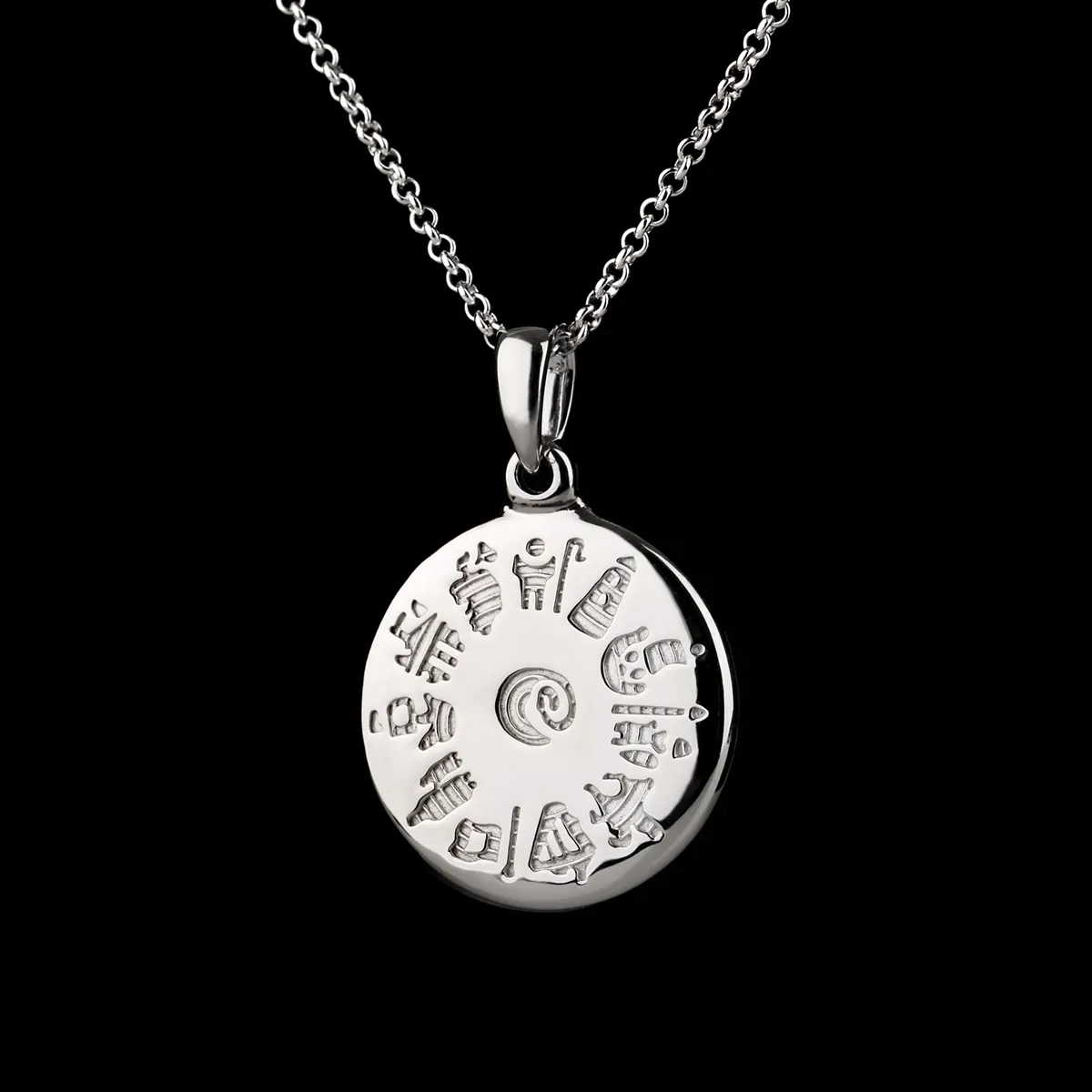 kette-anhaenger-history-ireland-keltisch-rund-irland-silber-001 History of Ireland - Keltische Münze Anhänger & Kette aus Irland