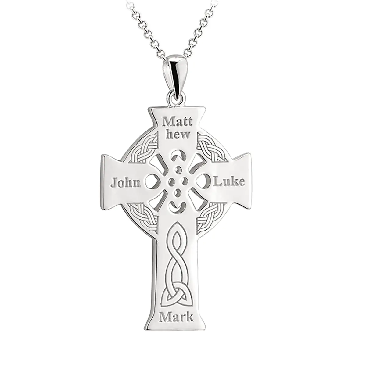 Evangelist Celtic Cross - keltisches Kreuz aus Sterling Silber - Made in Ireland