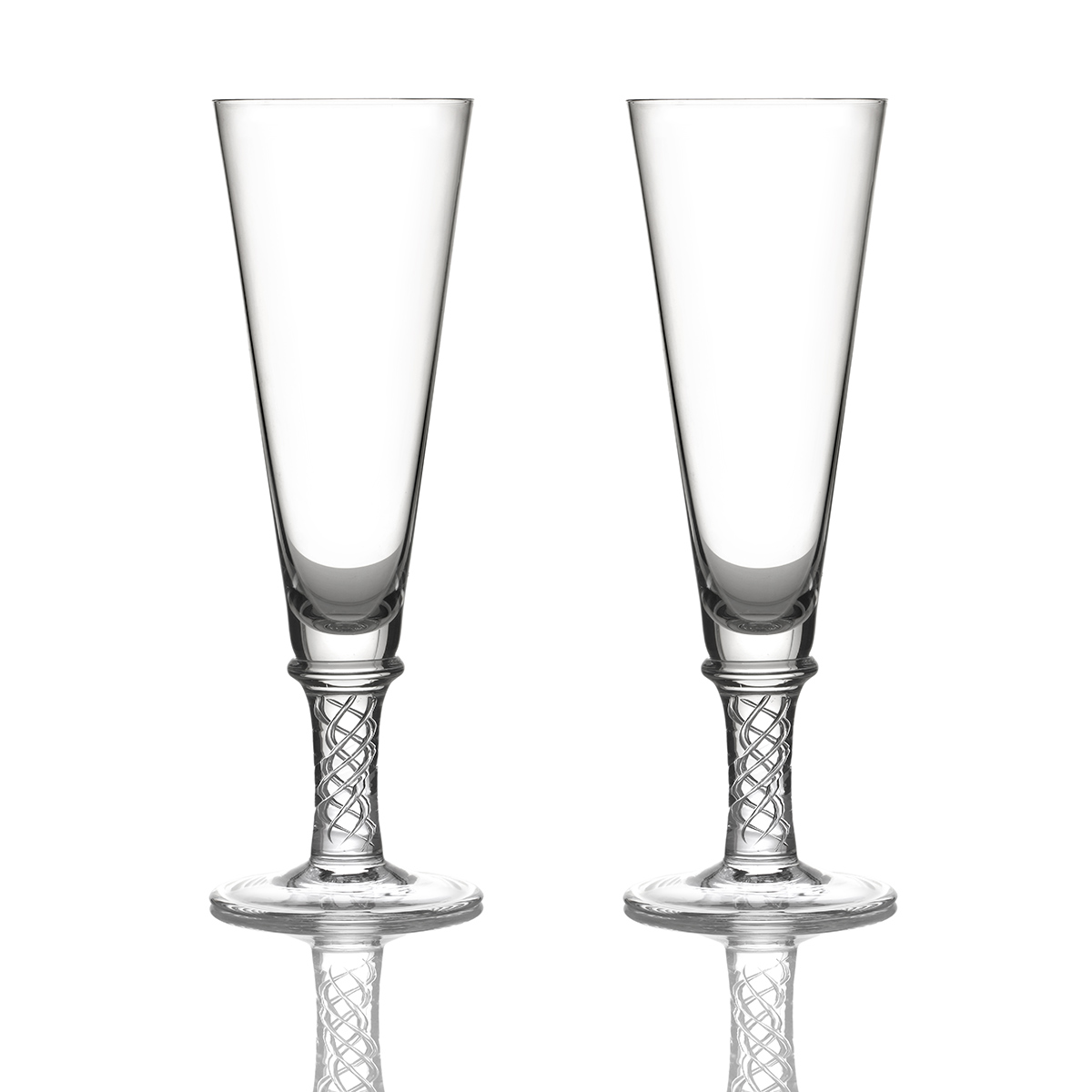 sekt-champagner-glas-kristall-crystal-007 2 Jakobiten Champagnergläser / Sektgläser - Kristallglas aus Schottland