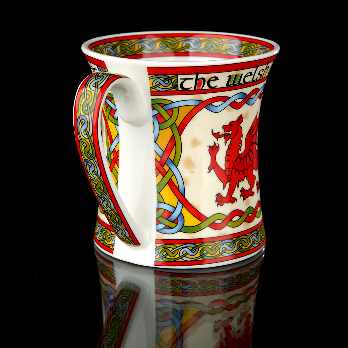 Kaffeebecher-Mug-wales-welsh-dragon-drache-003 The Welsh Dragon Mug - Kaffeebecher mit walisischem Drachen & Keltischen Mustern