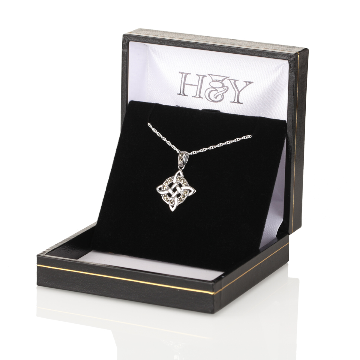 kette-anhaenger-keltisch-silber-markasit-schottland-001 Celtic Crystal Kette - keltischer Anhänger aus Sterling Silber & Markasit