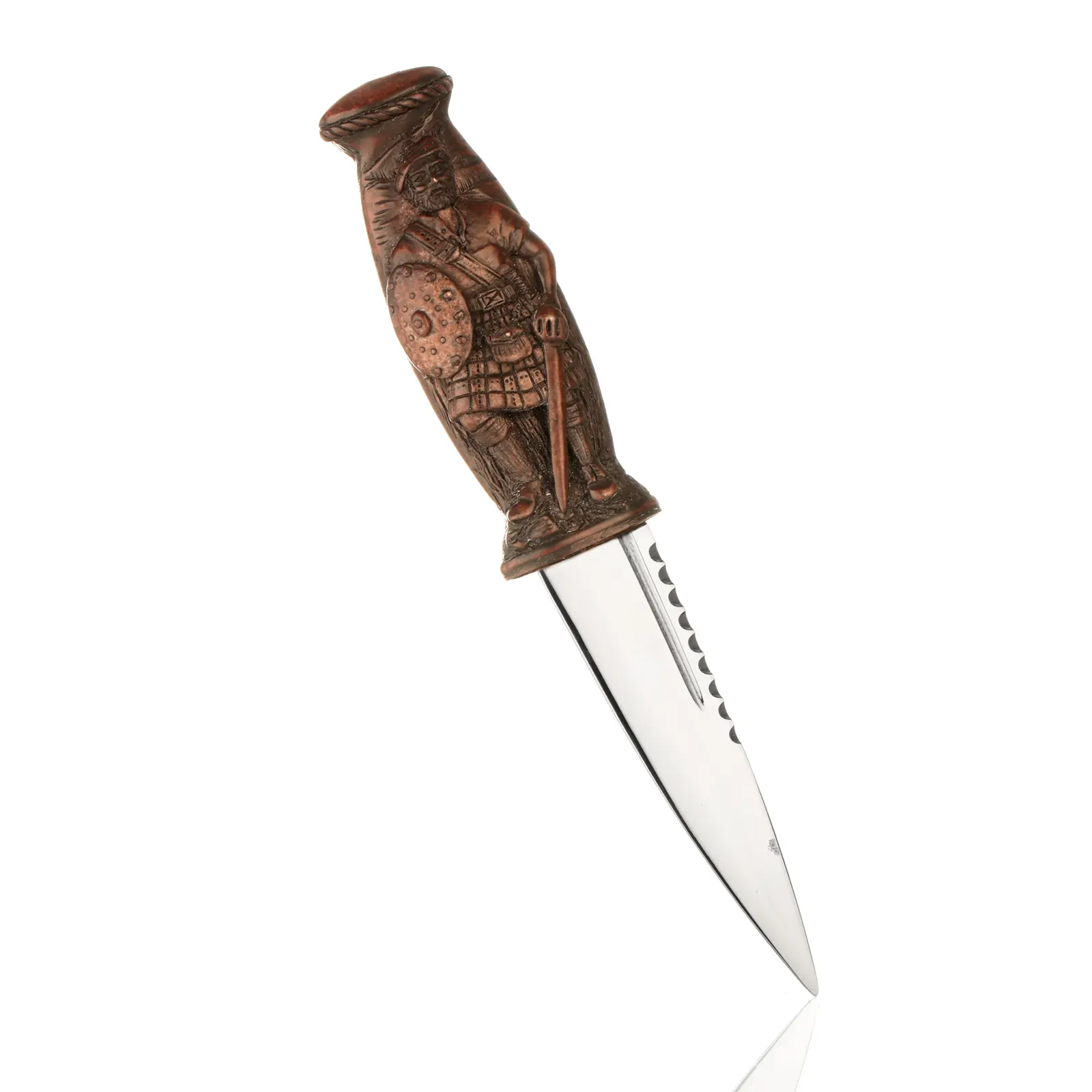 2. Wahl - Daywear Sgian Dubh mit Highlander-Motiv – handgefertigt in Schottland