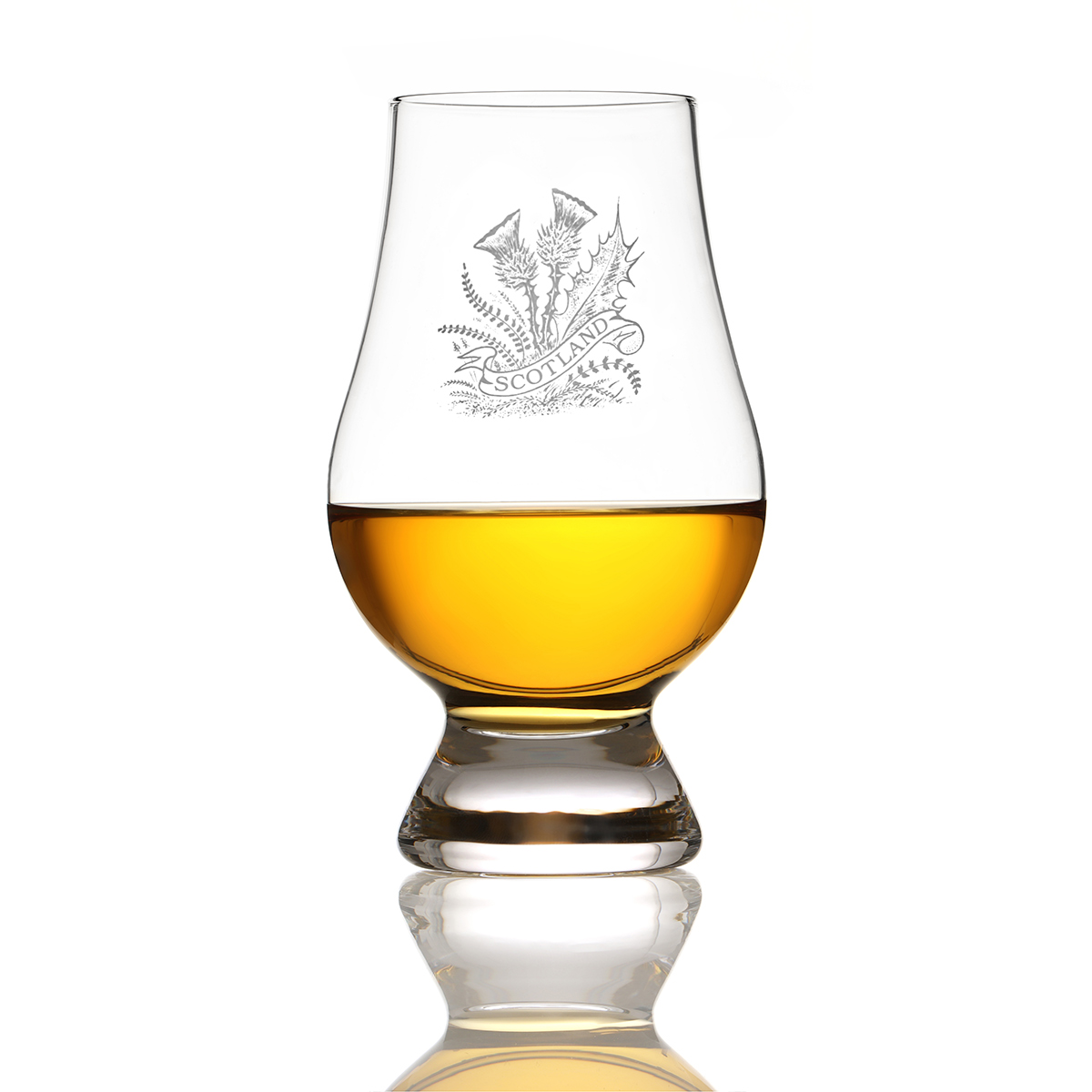 Glencairn Whisky Tasting Glas mit Gravur  ' Scotland' & Schottische Distel