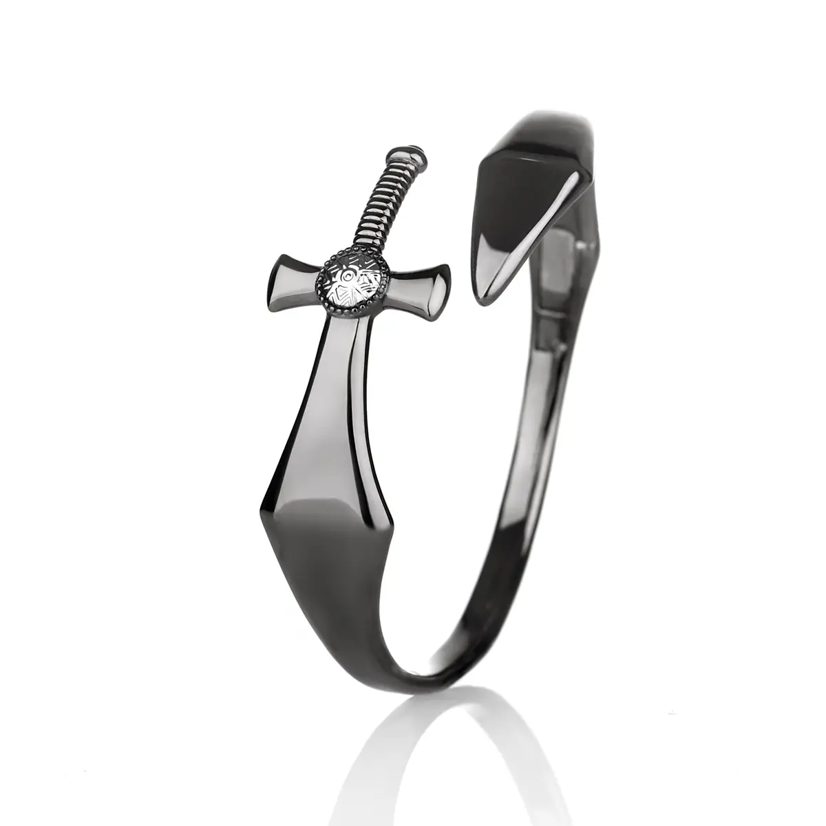 armreif-armschmuck-schwert-nuada-sword-irland-silber-schwarz-002 Black Sword of Nuada - keltischer Armreif aus geschwärztem Sterling Silber