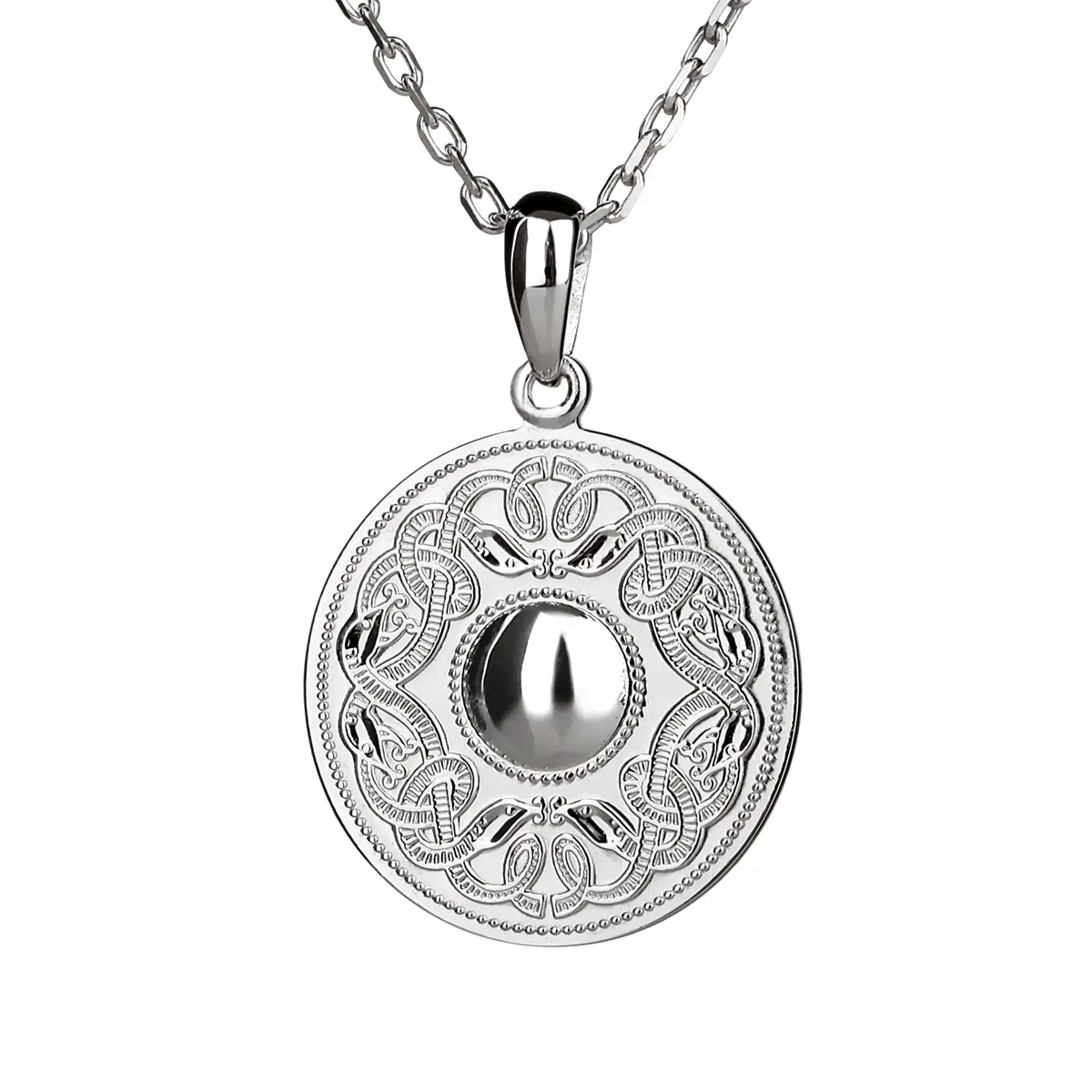 Celtic Warrior Disc - handgefertigte Kette aus Irland mit keltischen Mustern