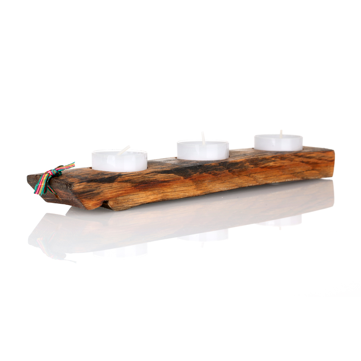 Plinth-staender-whisky-fass-holz-eiche-teelicht-001 Whisky Fass Flight Tray Teelichthalter aus Eiche - für 3 Teelichter
