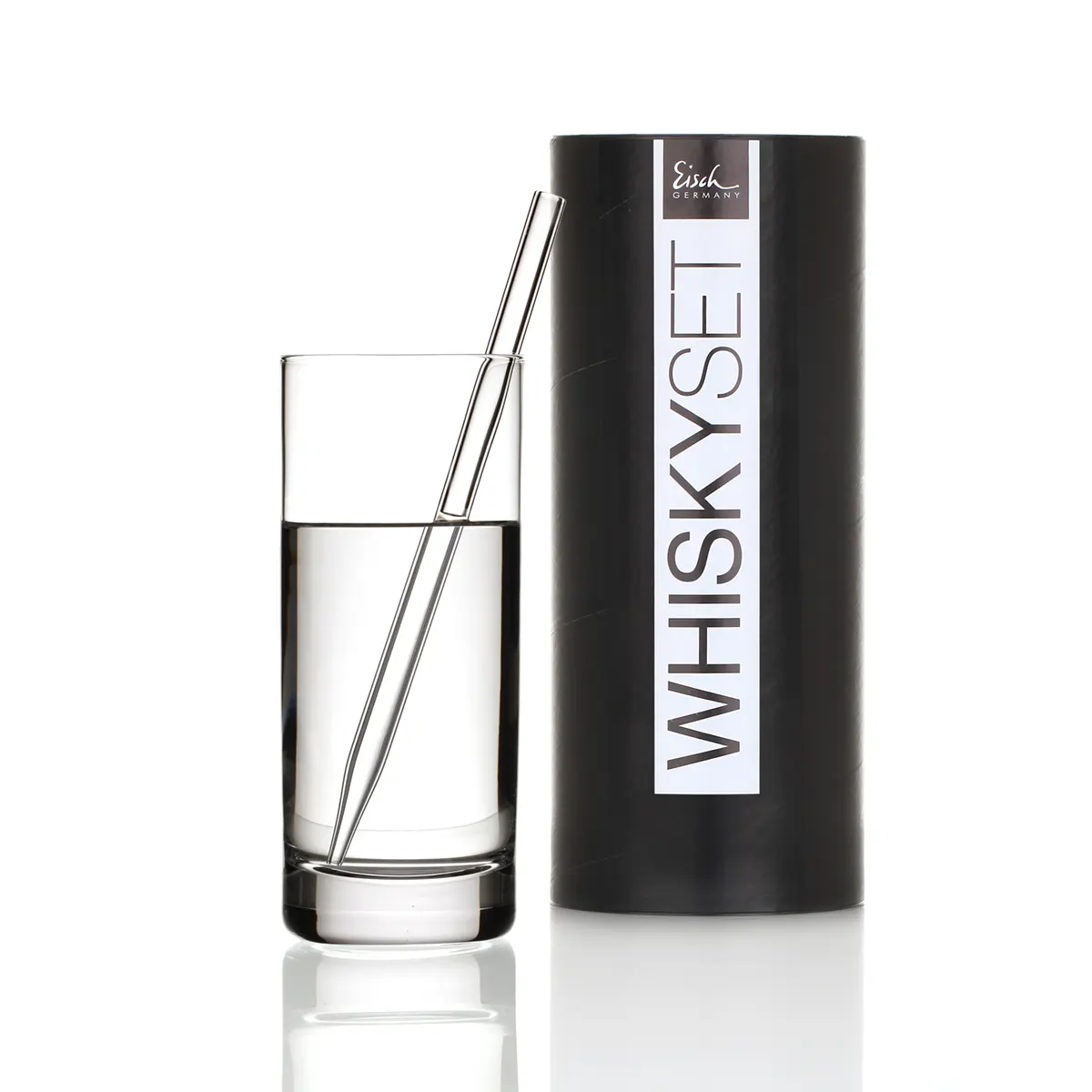 Whisky-pipette-Set-eisch-gentleman-glas-klar-001 Eisch Whisky Tasting Set - Kristallglas Pipette & Wasserglas in Geschenkröhre